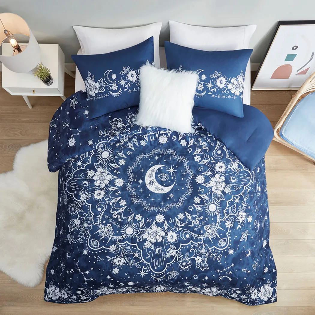Kids Amsela Blue Full Comforter Set - Thumbnail - Image 4