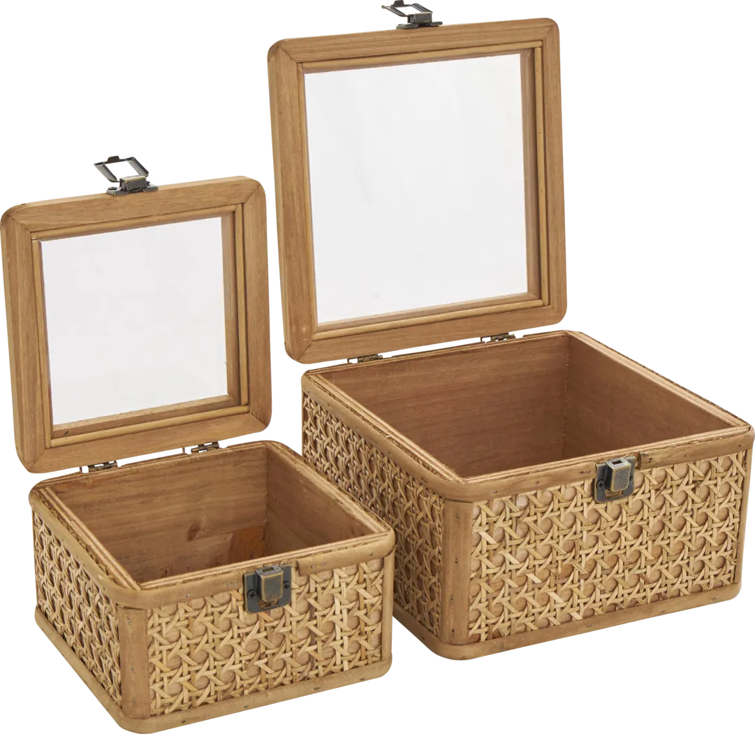 Amtai Brown Decorative Box, Set of 2 - Thumbnail - Image 3
