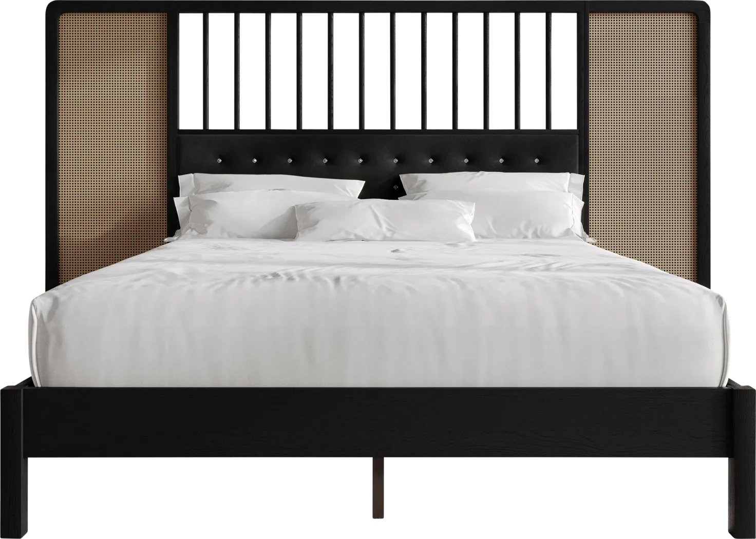 Amynus Black King Bed with Nightstands - Thumbnail - Image 18