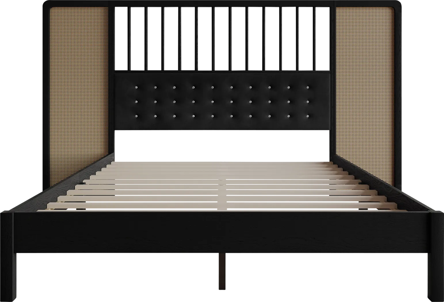 Amynus Black King Bed with Nightstands - Thumbnail - Image 20