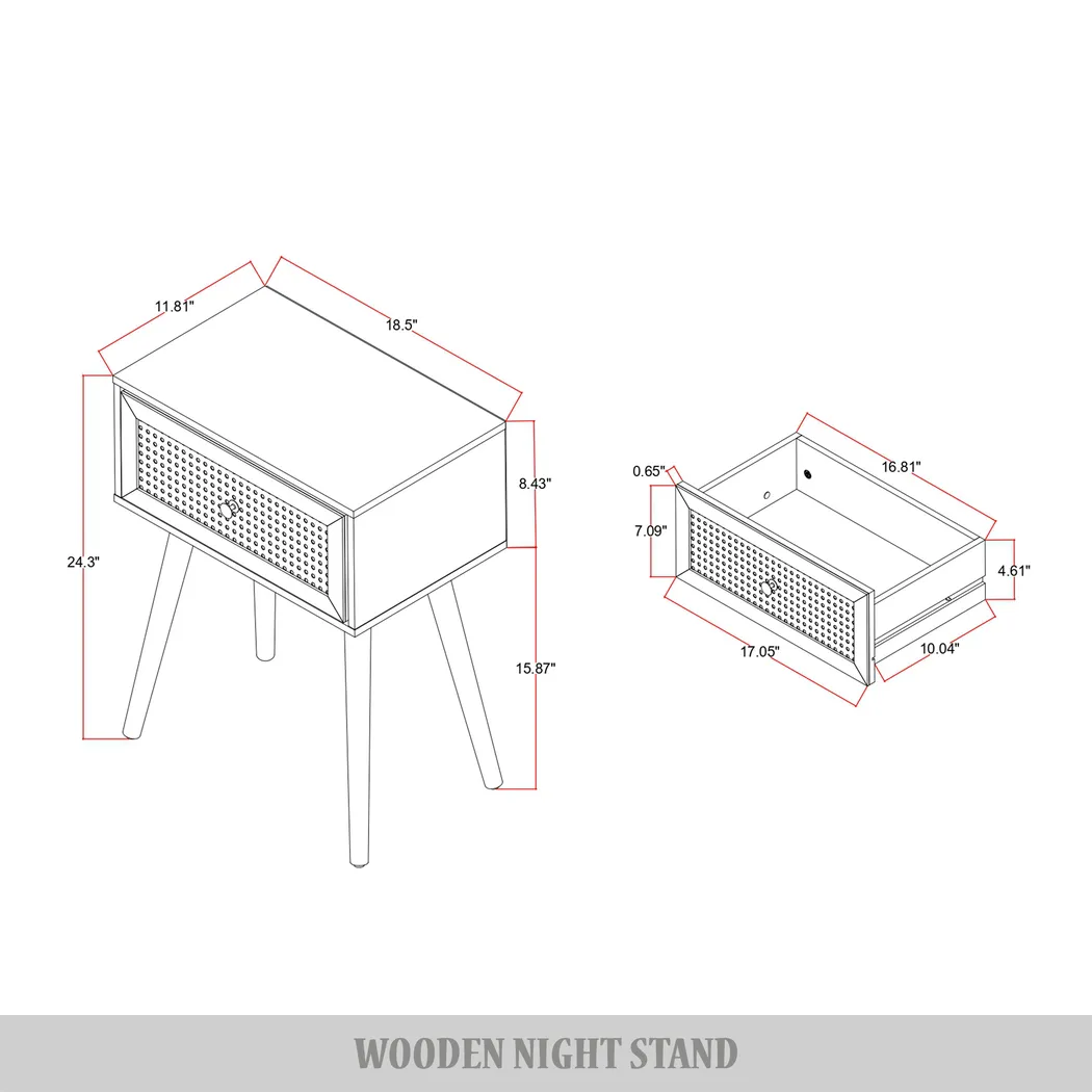Amynus Black King Bed with Nightstands - Thumbnail - Image 5