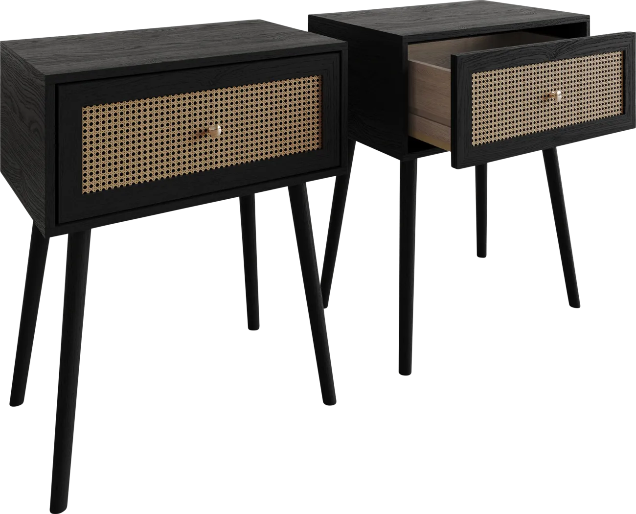 Amynus Black King Bed with Nightstands - Thumbnail - Image 7