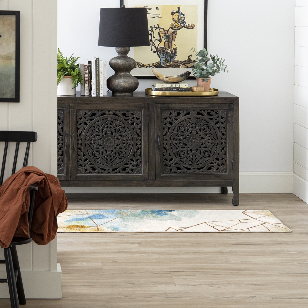 Amyra Off-White 2' x 8' Runner Rug - Thumbnail - Image 2