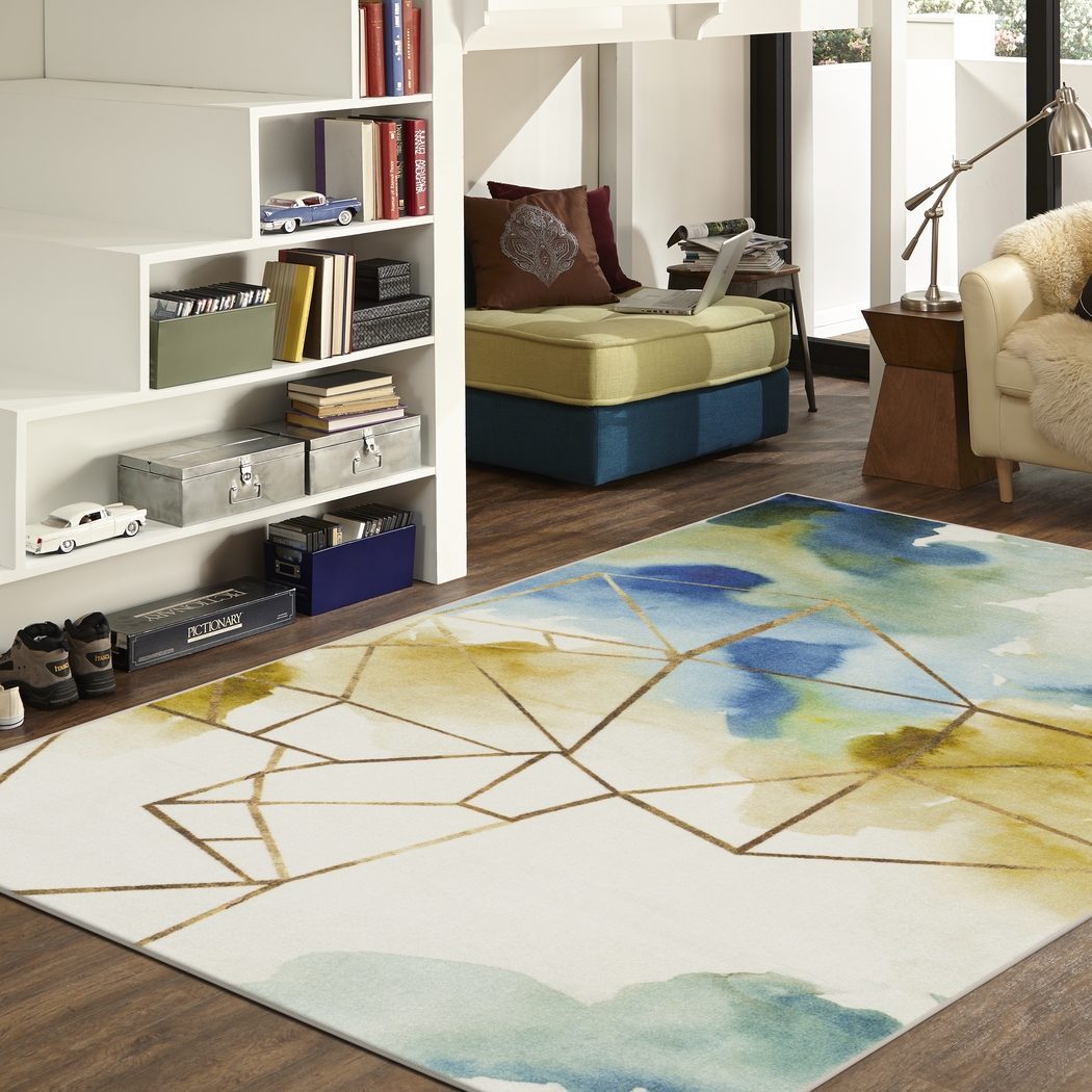 Amyra Off-White 5' x 8' Rug - Thumbnail - Image 9