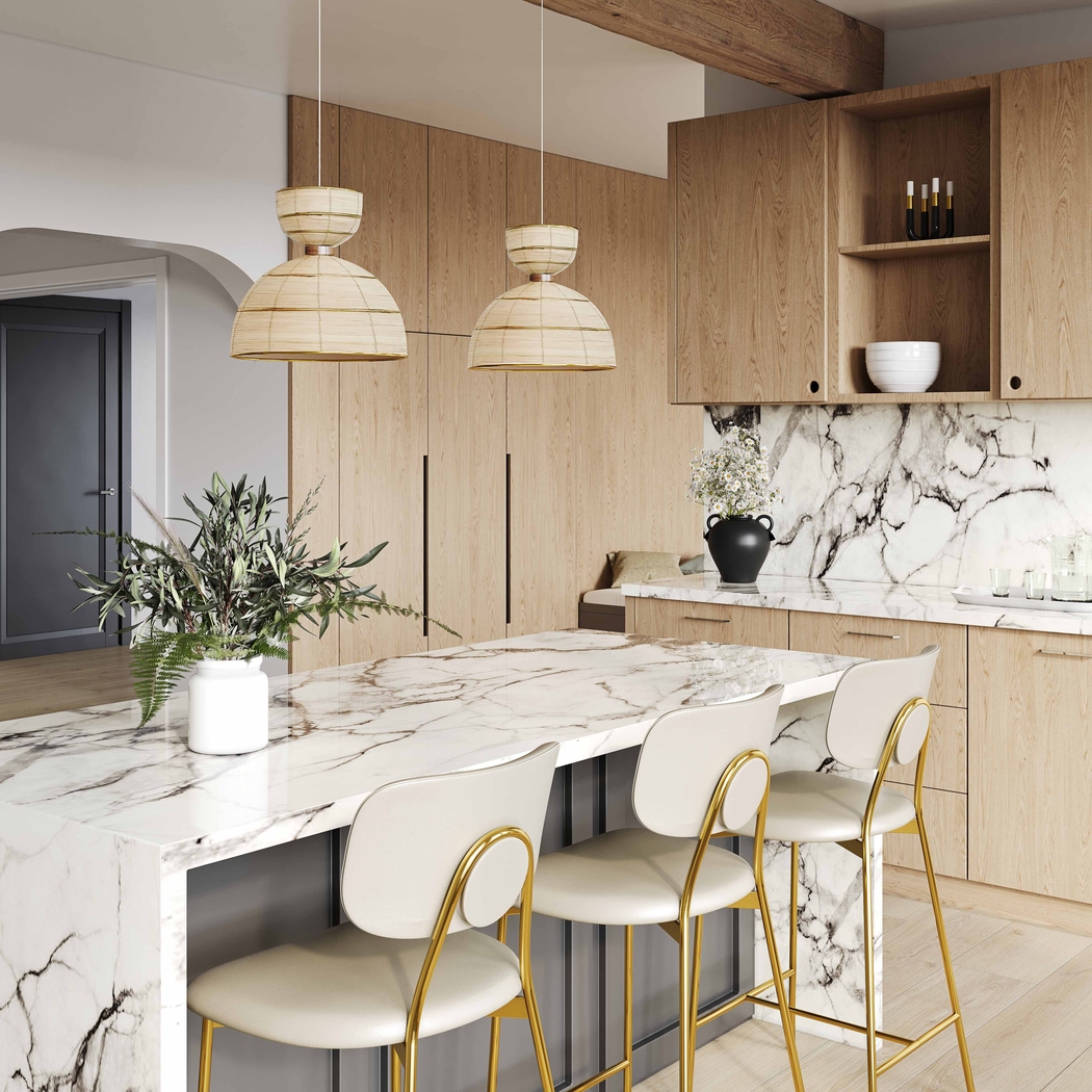 Ana Lee Beige Counter Stool, Set of 2 - Thumbnail - Image 2