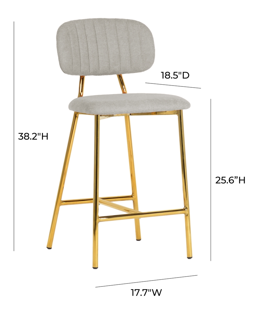 Ana Lee Gray Counter Stool, Set of 2 - Thumbnail - Image 9