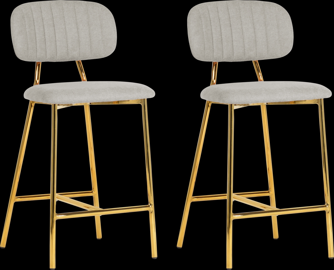 Ana Lee Gray Counter Stool, Set of 2 - Thumbnail - Image 1