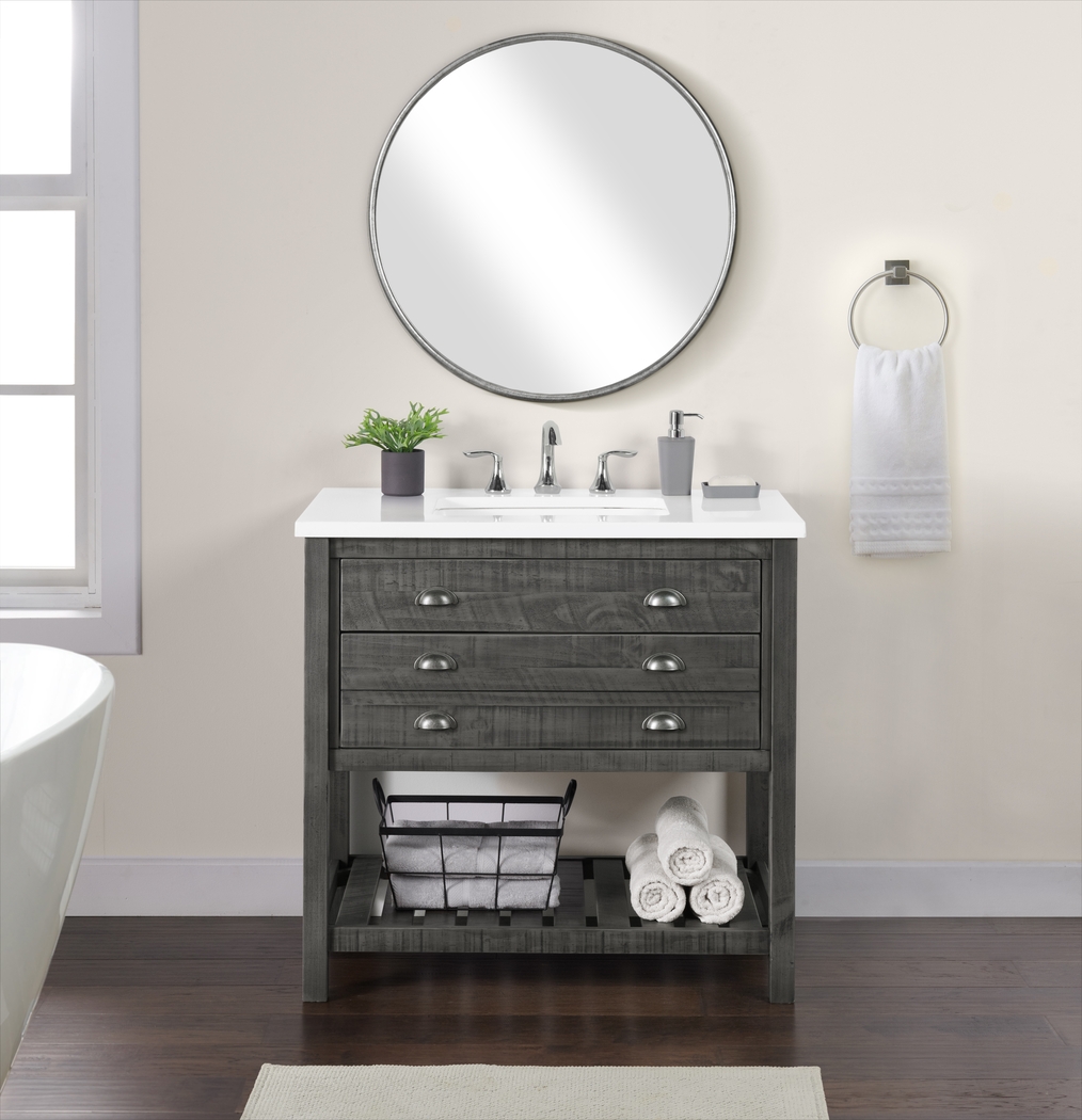 Anaar Gray Bathroom Vanity - Thumbnail - Image 2