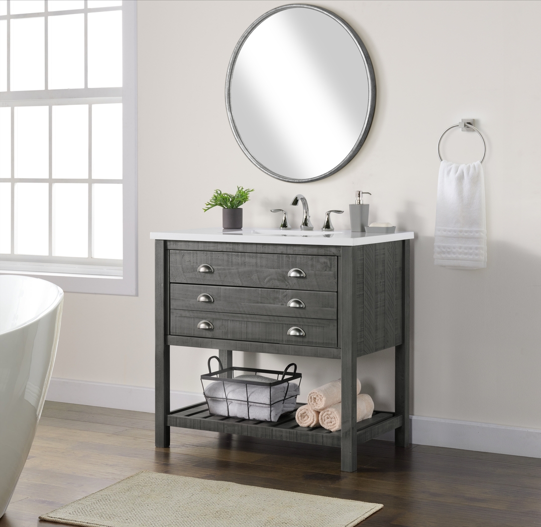 Anaar Gray Bathroom Vanity - Thumbnail - Image 3