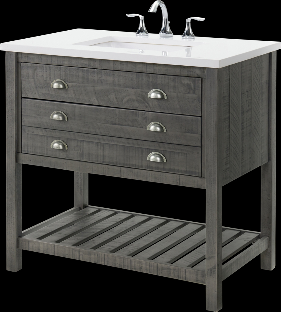 Anaar Gray Bathroom Vanity - Thumbnail - Image 1