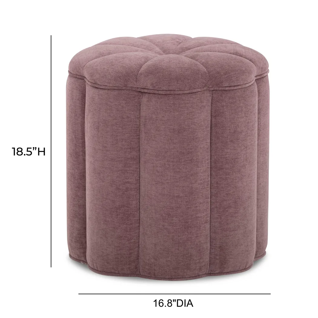 Anael Red Storage Ottoman - Image 6