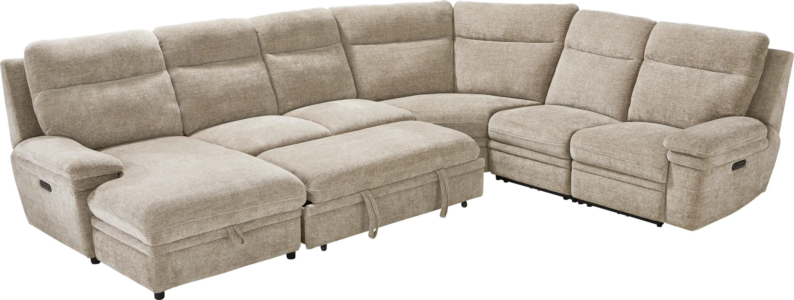 Anaheim Latte 5 Pc Dual Power Reclining Sectional - Thumbnail - Image 3