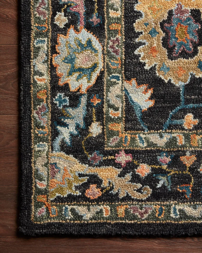 Anaia Black 2'6 x 7'6 Rug - Thumbnail - Image 2