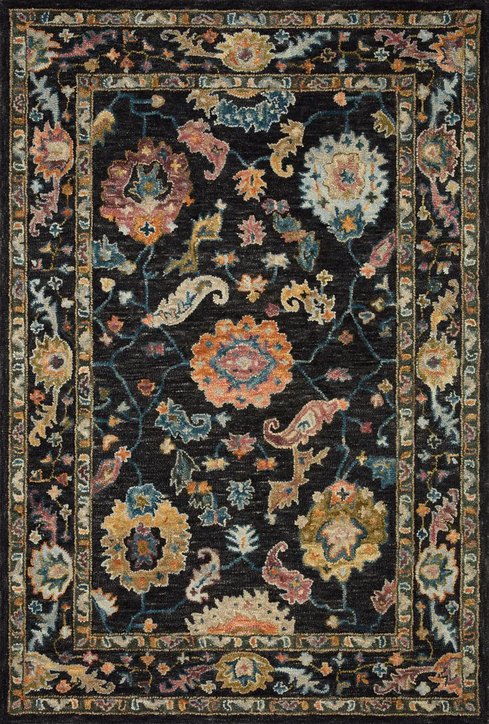 Anaia Black 5' x 7'6 Rug - Thumbnail - Image 1