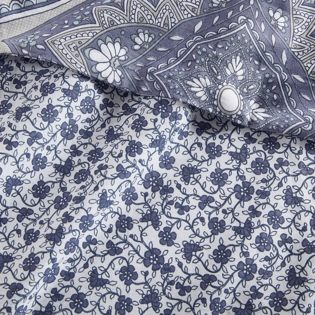 Analeah Blue 7 Pc King Duvet Cover Set - Thumbnail - Image 11