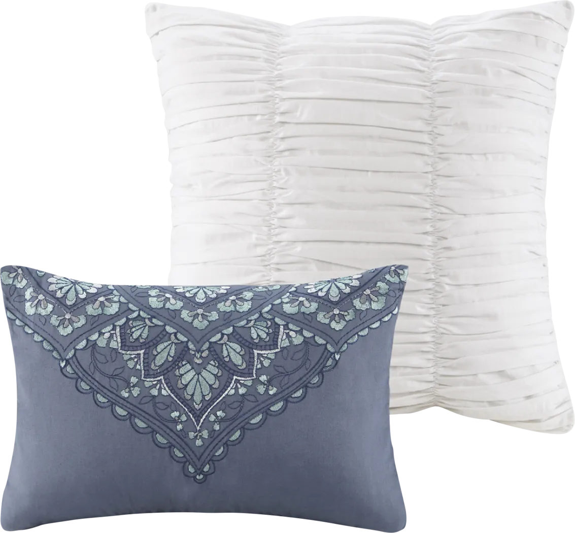 Analeah Blue 7 Pc King Duvet Cover Set - Thumbnail - Image 12