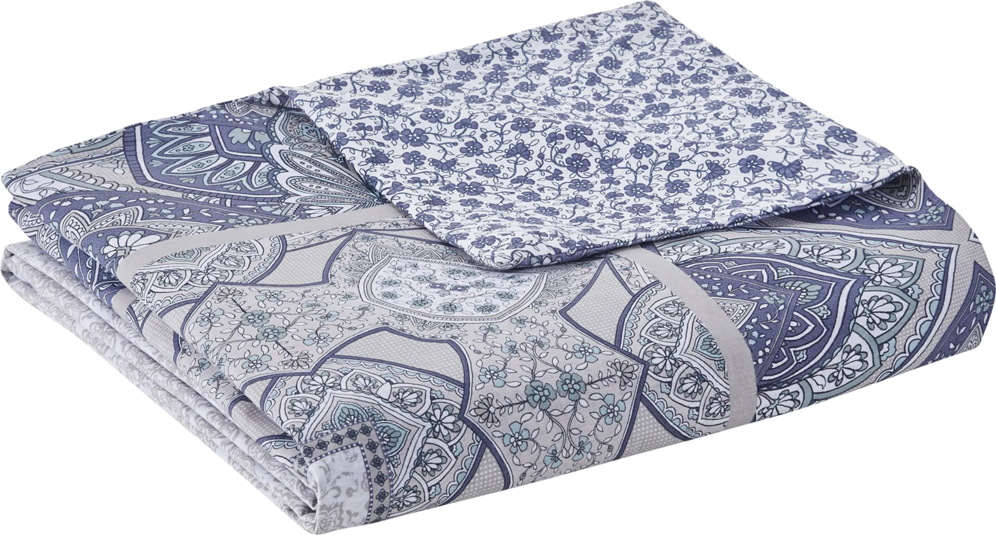Analeah Blue 7 Pc King Duvet Cover Set - Thumbnail - Image 9