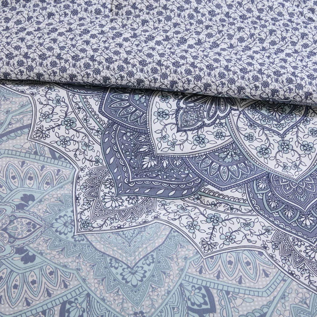 Analeah Blue 7 Pc King Duvet Cover Set - Thumbnail - Image 10