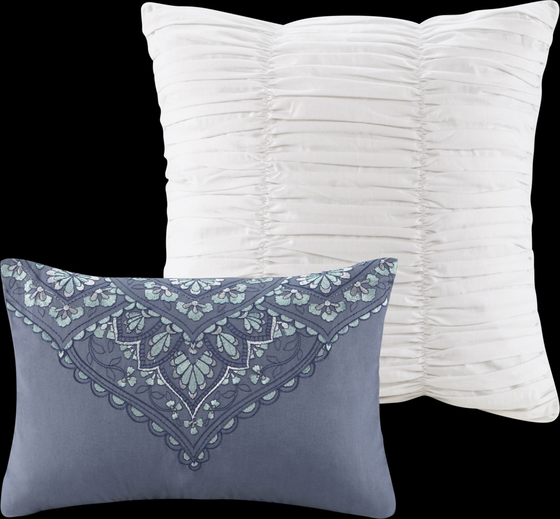 Analeah Blue 7 Pc Queen Duvet Cover Set - Thumbnail - Image 12