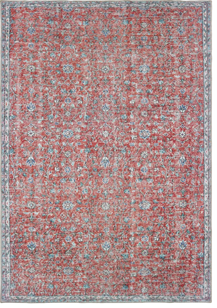 Analia Red 5'3 x 7'6 Rug - Thumbnail - Image 1