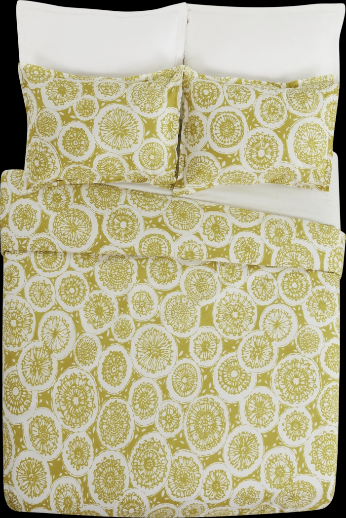 Anandale Yellow 3 Pc King Duvet Set - Thumbnail - Image 6
