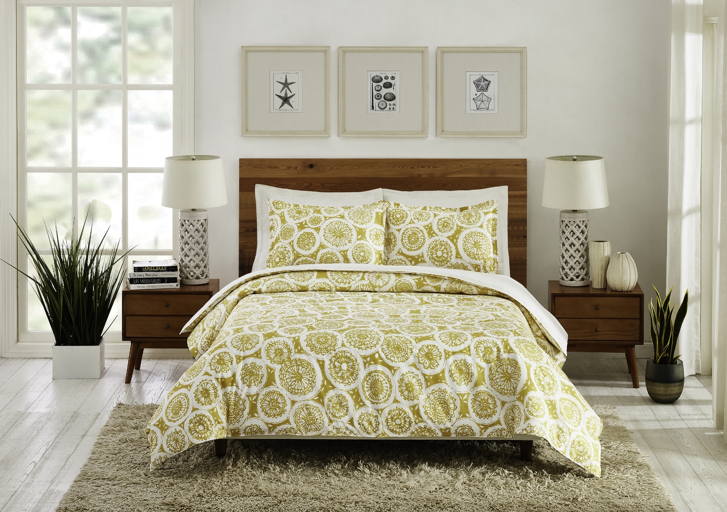 Anandale Yellow 3 Pc King Duvet Set - Thumbnail - Image 1