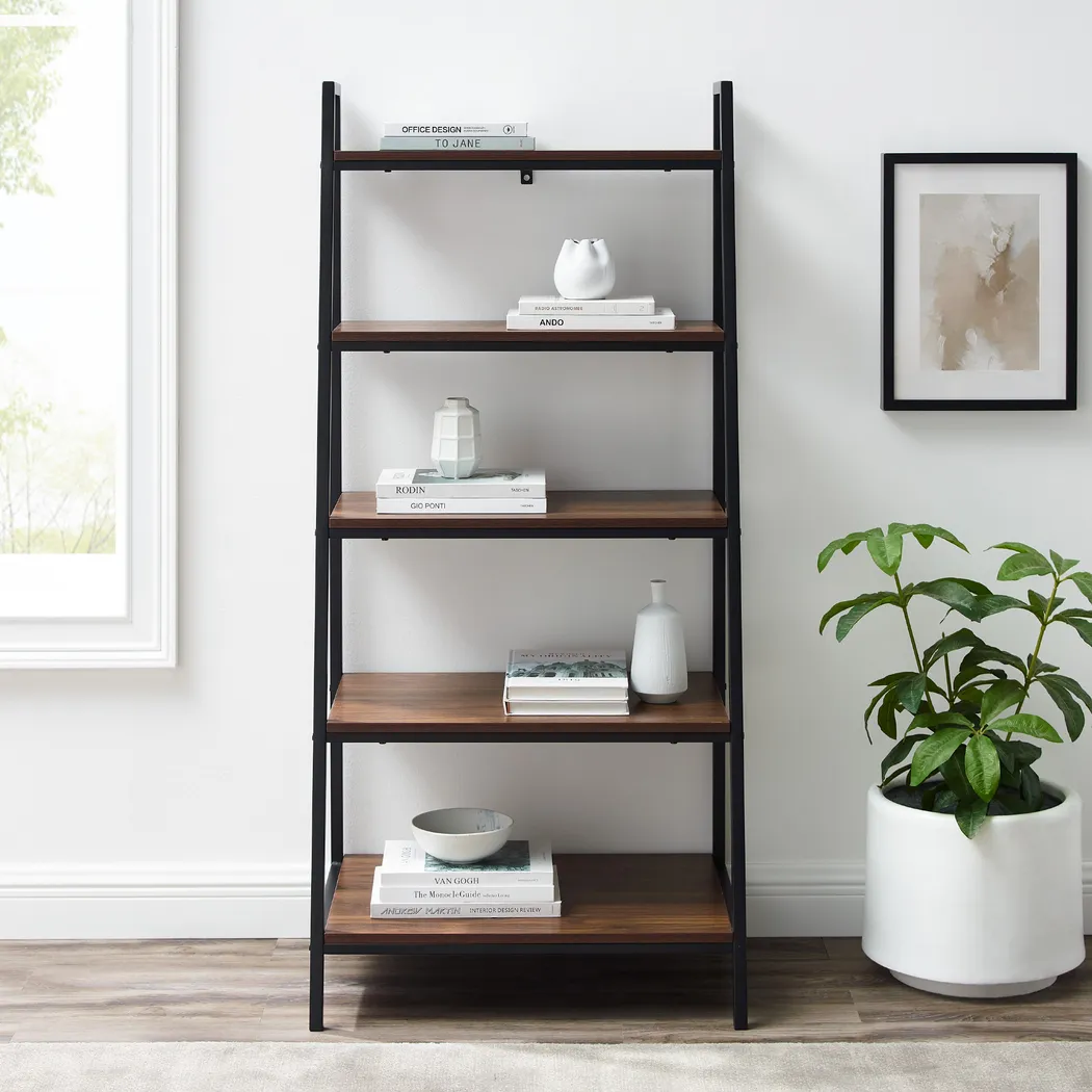 Anarose Walnut Bookcase - Thumbnail - Image 6