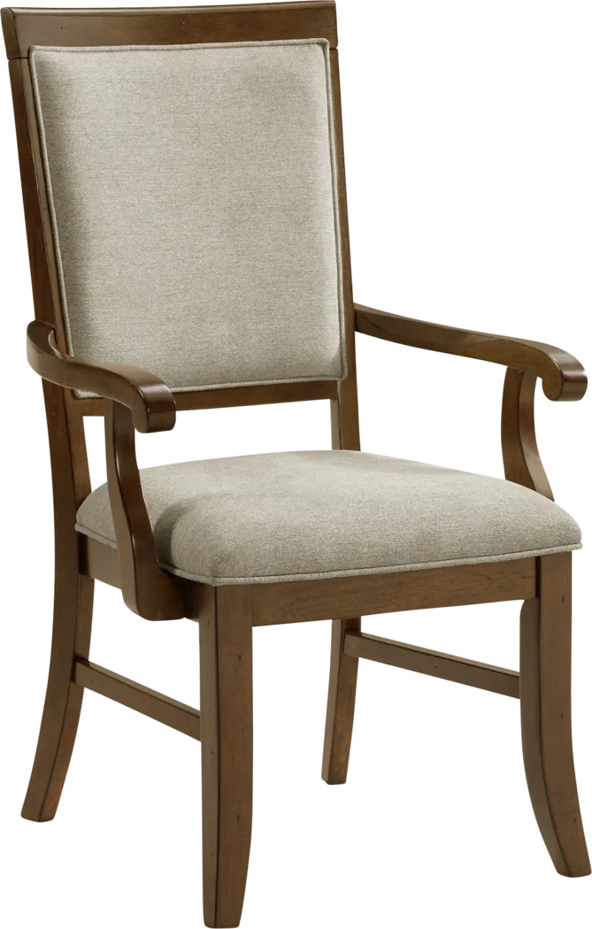 Anastas Brown Arm Chair - Thumbnail - Image 1