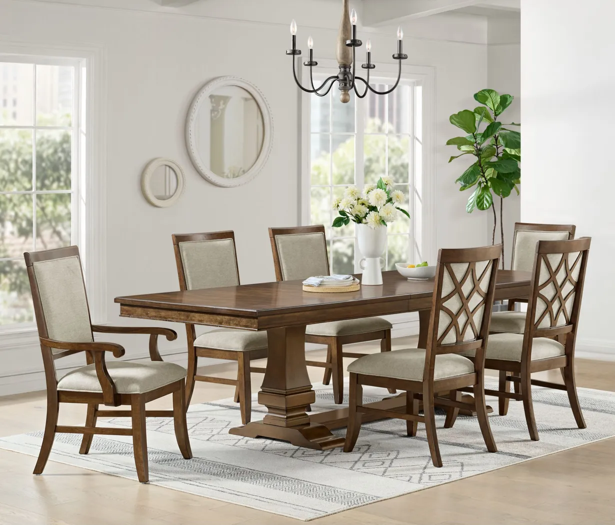 Anastas Brown Side Chair, Set of 2 - Thumbnail - Image 3