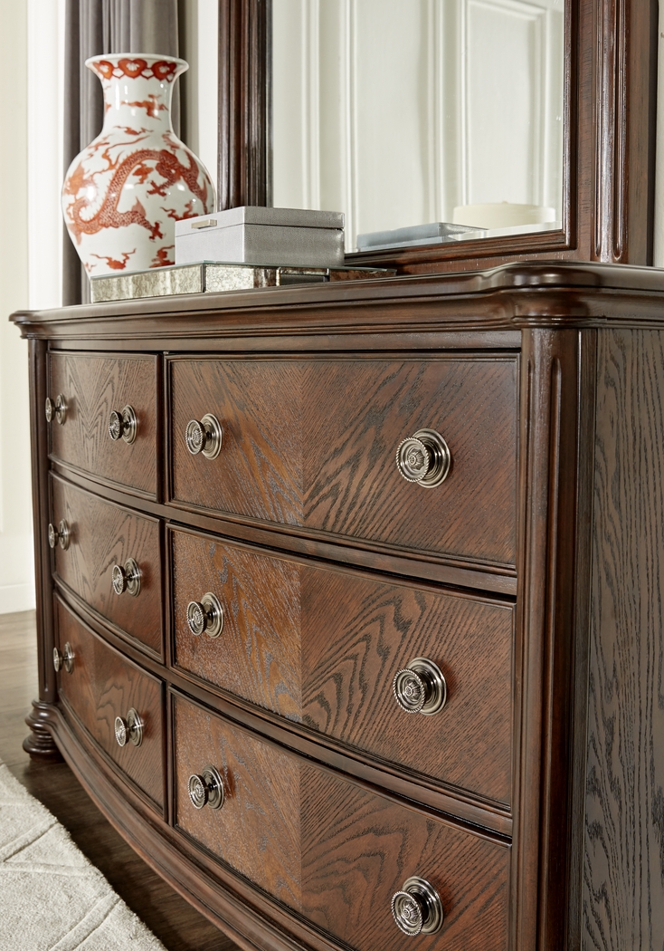 Anastasia Brown 7 Pc King Panel Bedroom - Thumbnail - Image 5