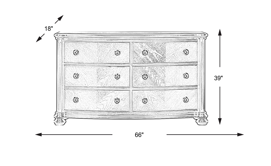 Dimension Image. Please refer to the Dimension Tab on this page for dimension details.