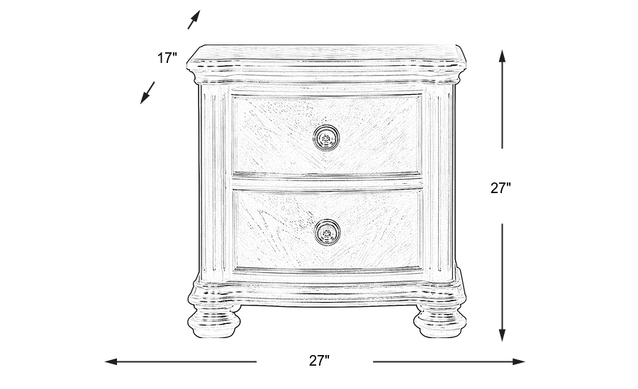 Dimension Image. Please refer to the Dimension Tab on this page for dimension details.