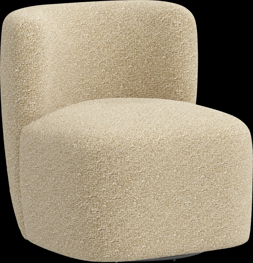Anaua Beige Swivel Accent Chair - Thumbnail - Image 1