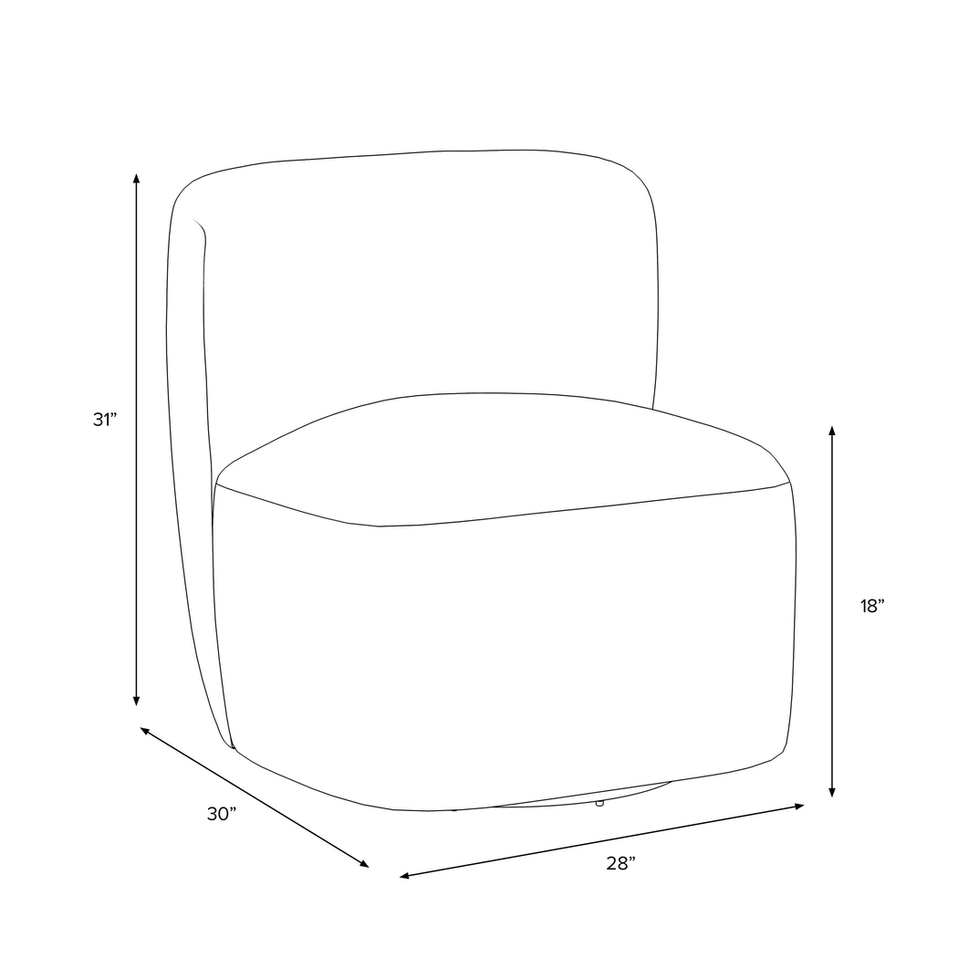 Anaua Gray Swivel Accent Chair - Thumbnail - Image 3