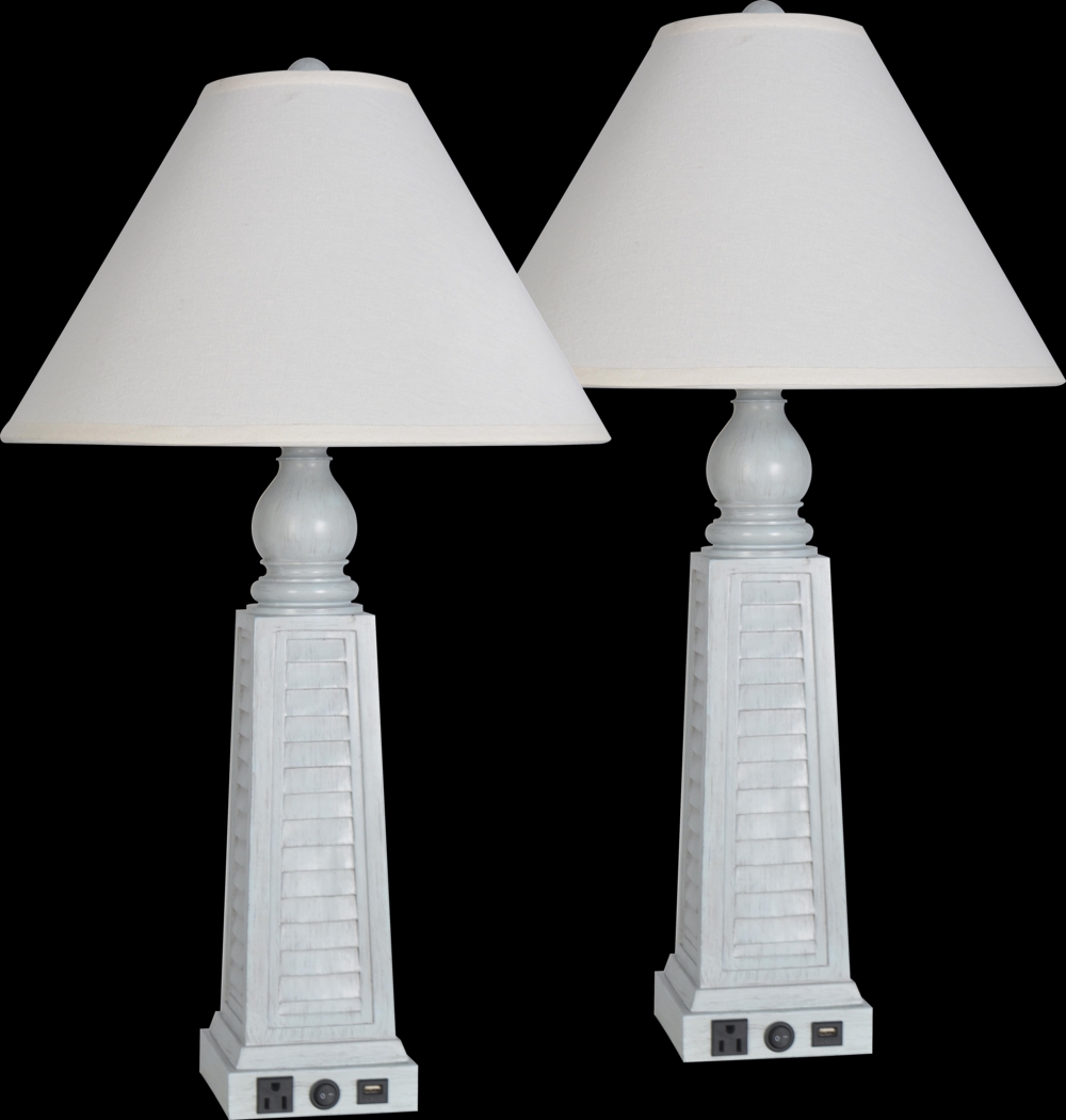 Anchor Lane Blue Table Lamps, Set of 2 - Thumbnail - Image 1