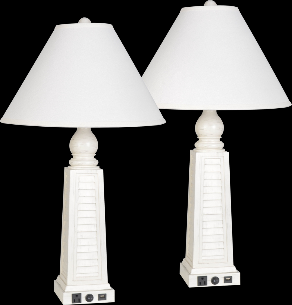 Anchor Lane White Table Lamps, Set of 2 - Thumbnail - Image 1