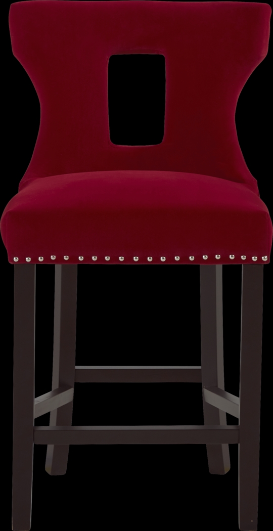 Andalasia Red Counter Height Stool - Thumbnail - Image 2