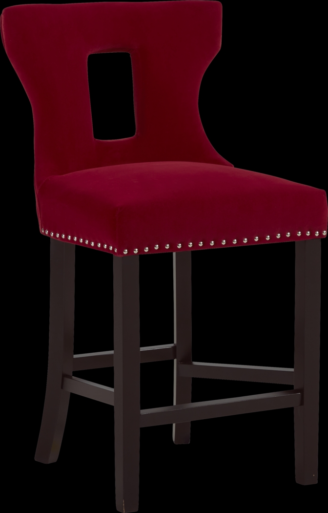 Andalasia Red Counter Height Stool - Thumbnail - Image 1