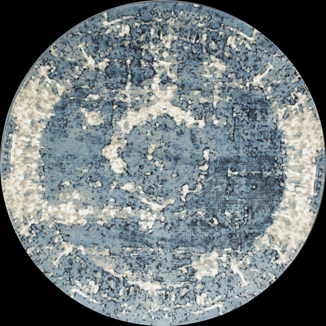 Andena Blue 5' Round Rug - Thumbnail - Image 1
