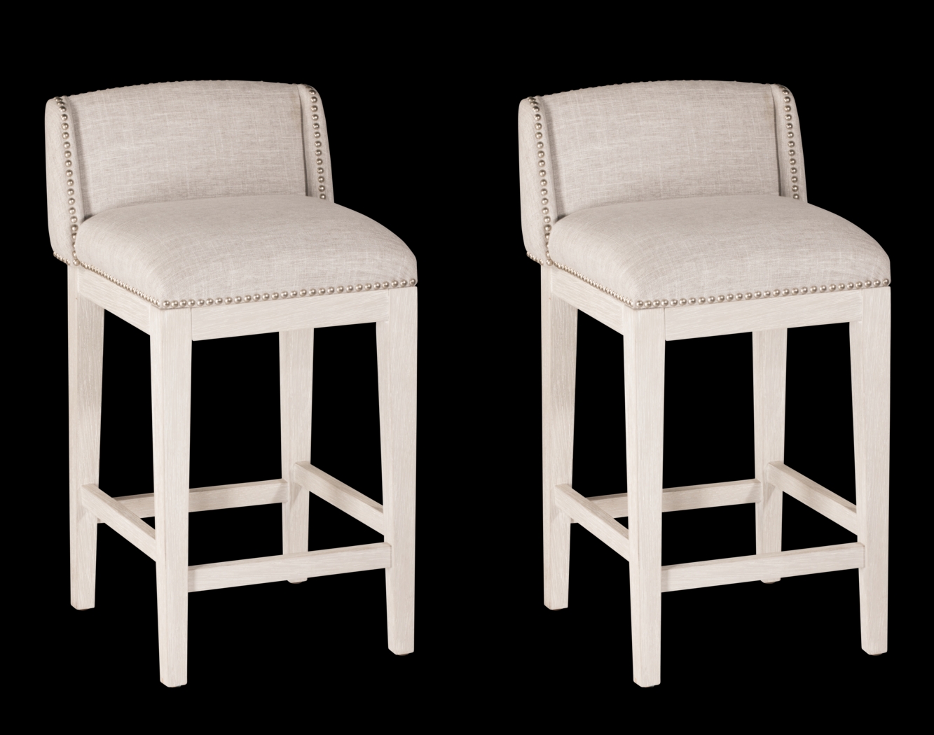 Andero White Counter Height Stool, Set of 2 - Thumbnail - Image 1