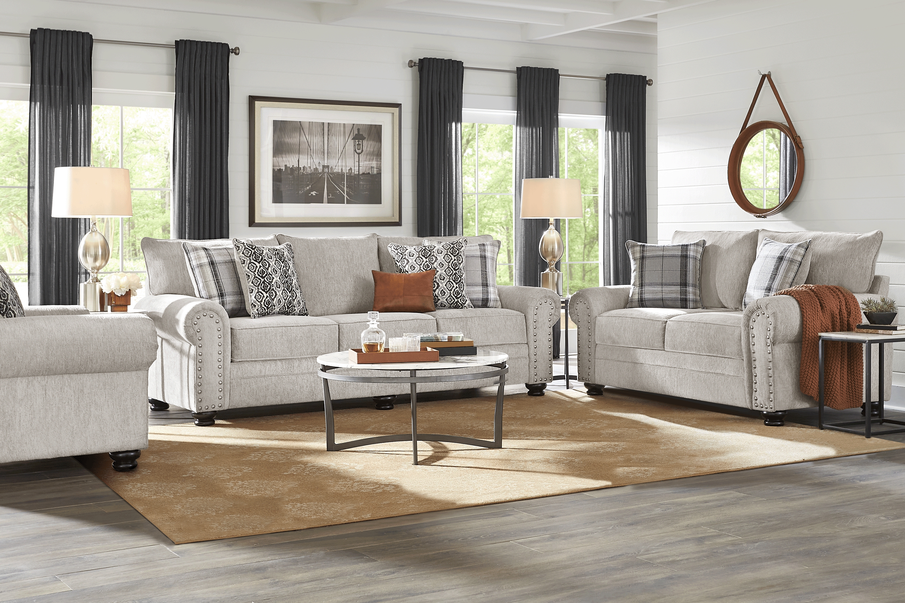 Andrina Avenue Gray 5 Pc Living Room - Thumbnail - Image 1