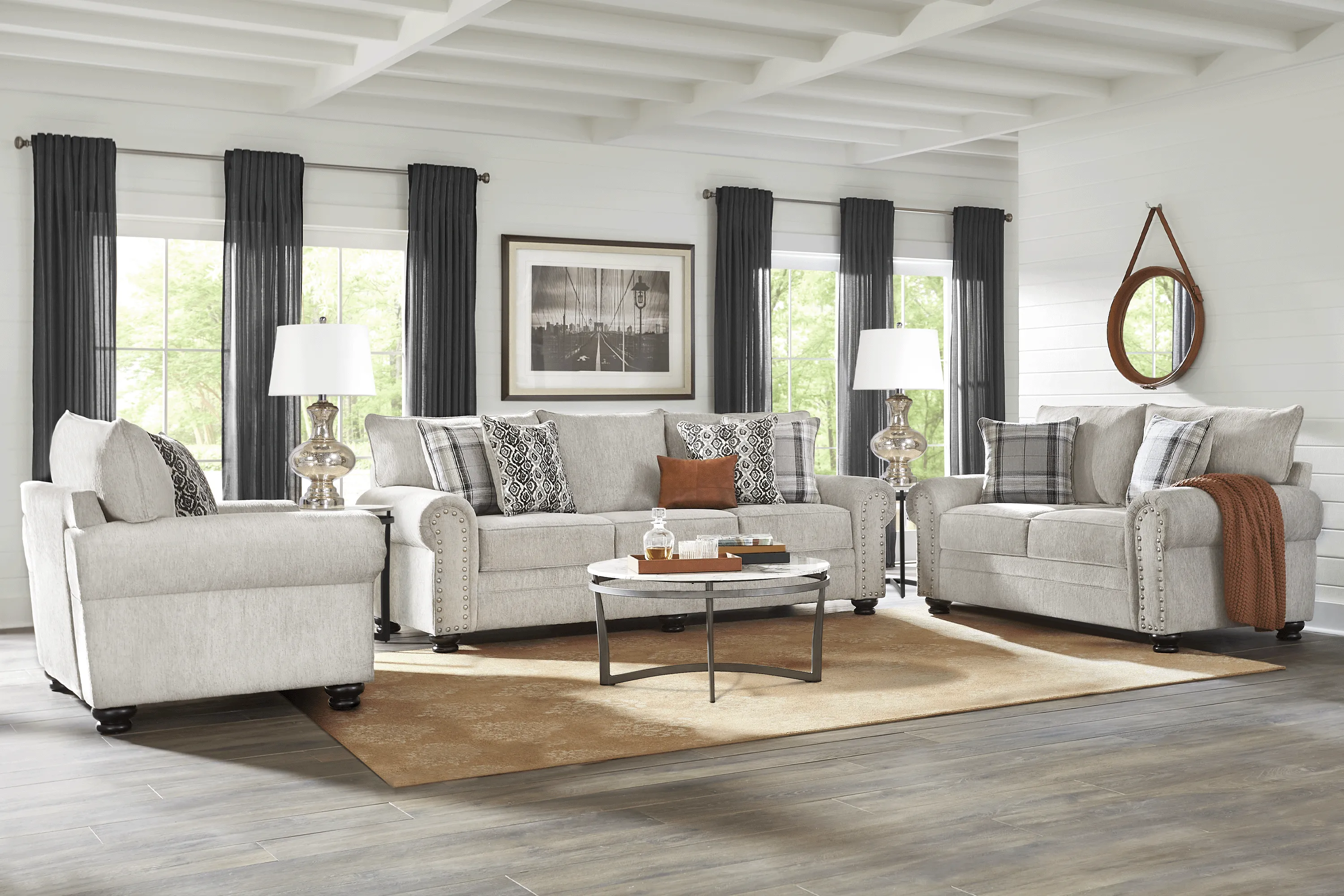 Andrina Avenue Gray 8 Pc Living Room - Thumbnail - Image 1