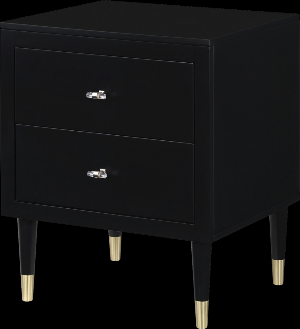 Andring Black Nightstand - Thumbnail - Image 1