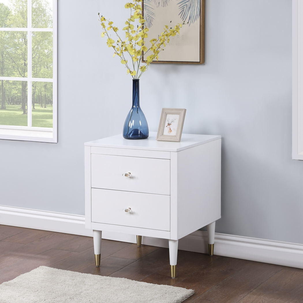 Andring White Nightstand - Thumbnail - Image 2