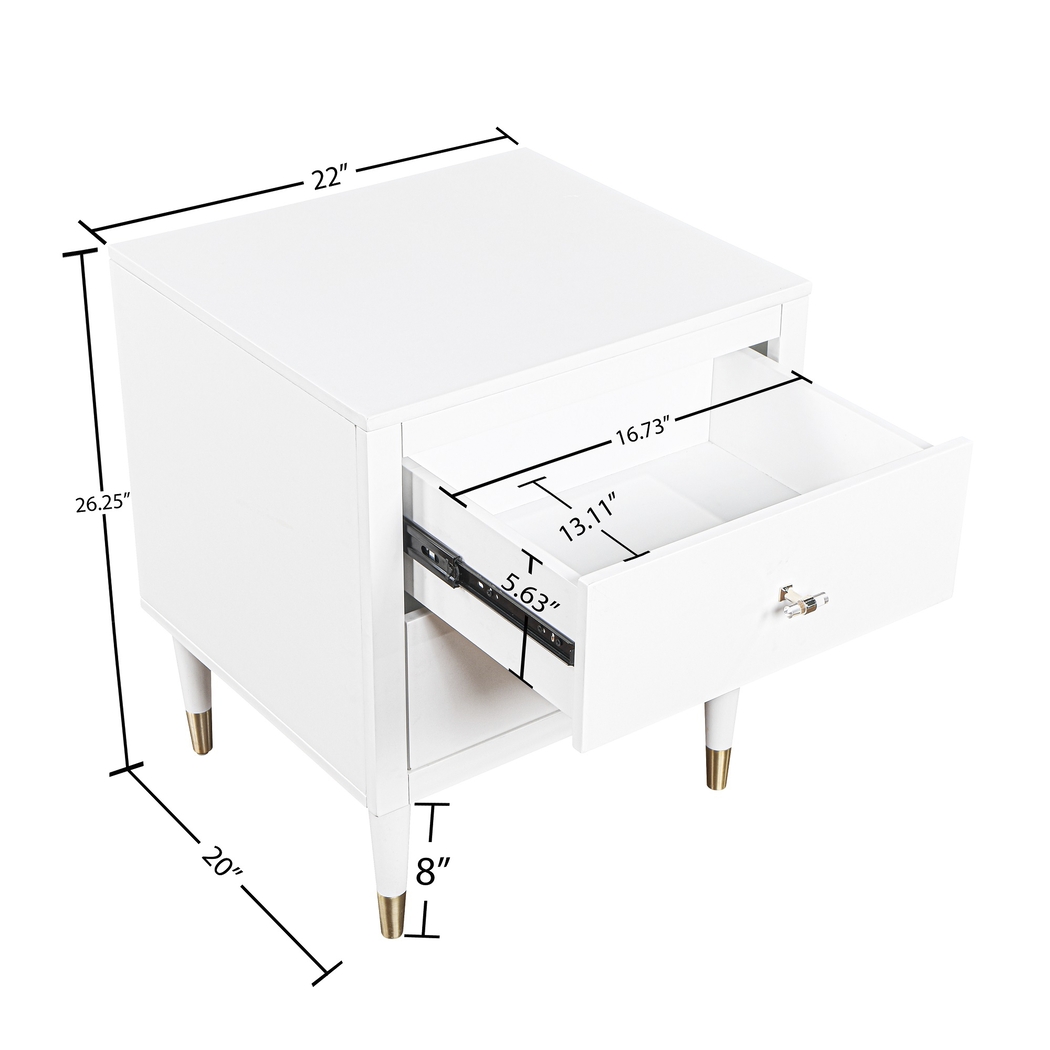 Andring White Nightstand - Thumbnail - Image 7