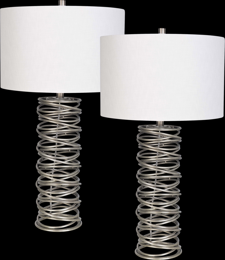 Andrix Point Silver Set of 2 Lamps - Thumbnail - Image 1