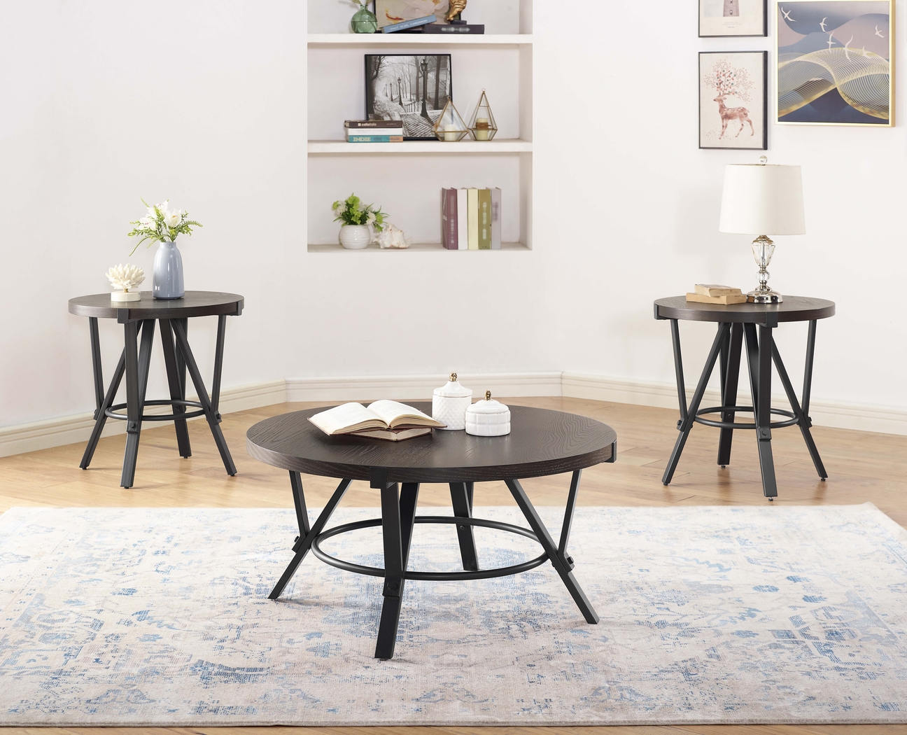 Aneas Gray Occasional Table Set - Thumbnail - Image 2