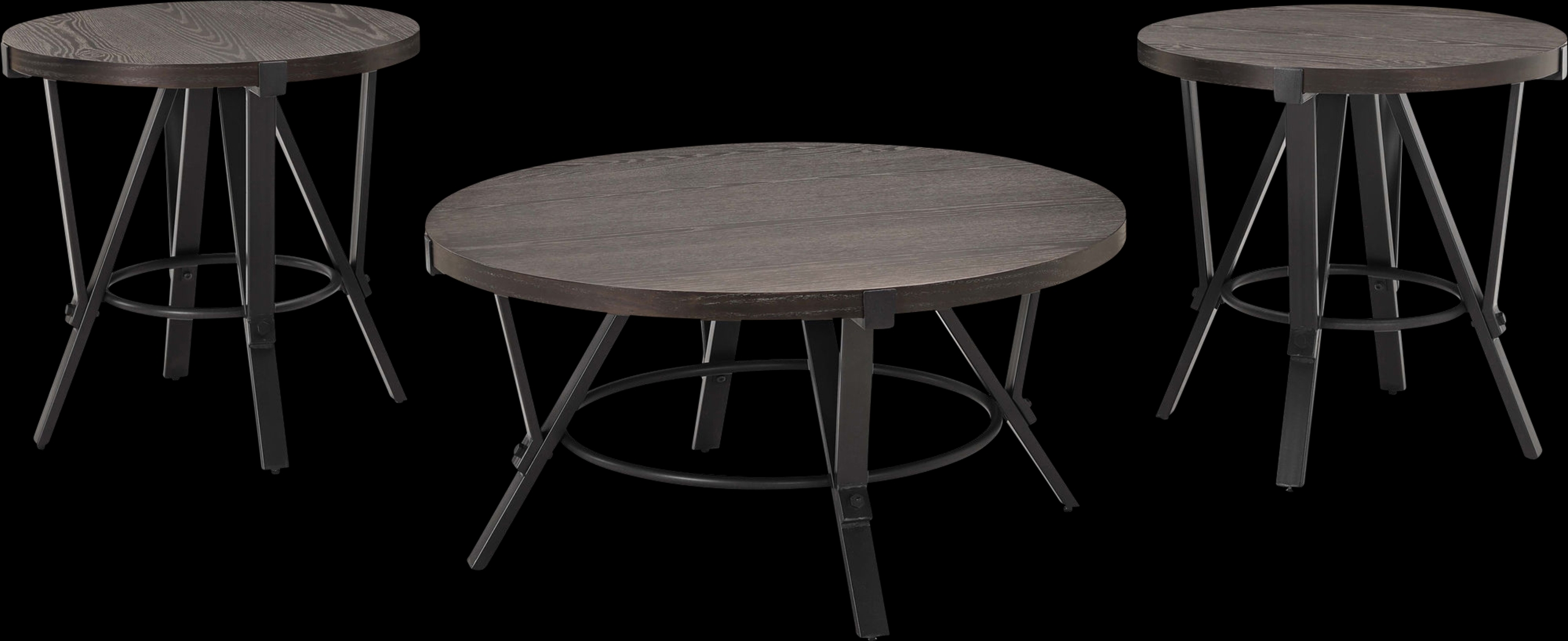 Aneas Gray Occasional Table Set - Thumbnail - Image 1