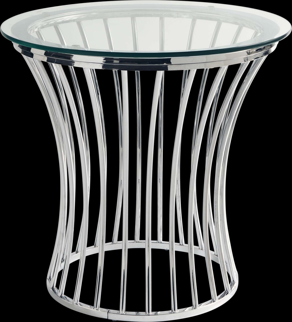 Anebos Chrome End Table - Thumbnail - Image 1