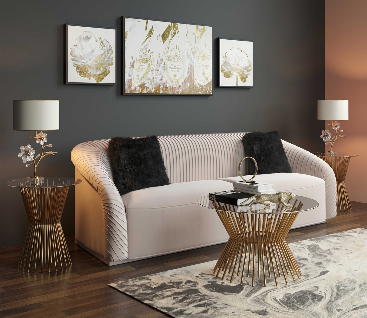 Anellan Gold Cocktail Table - Thumbnail - Image 5